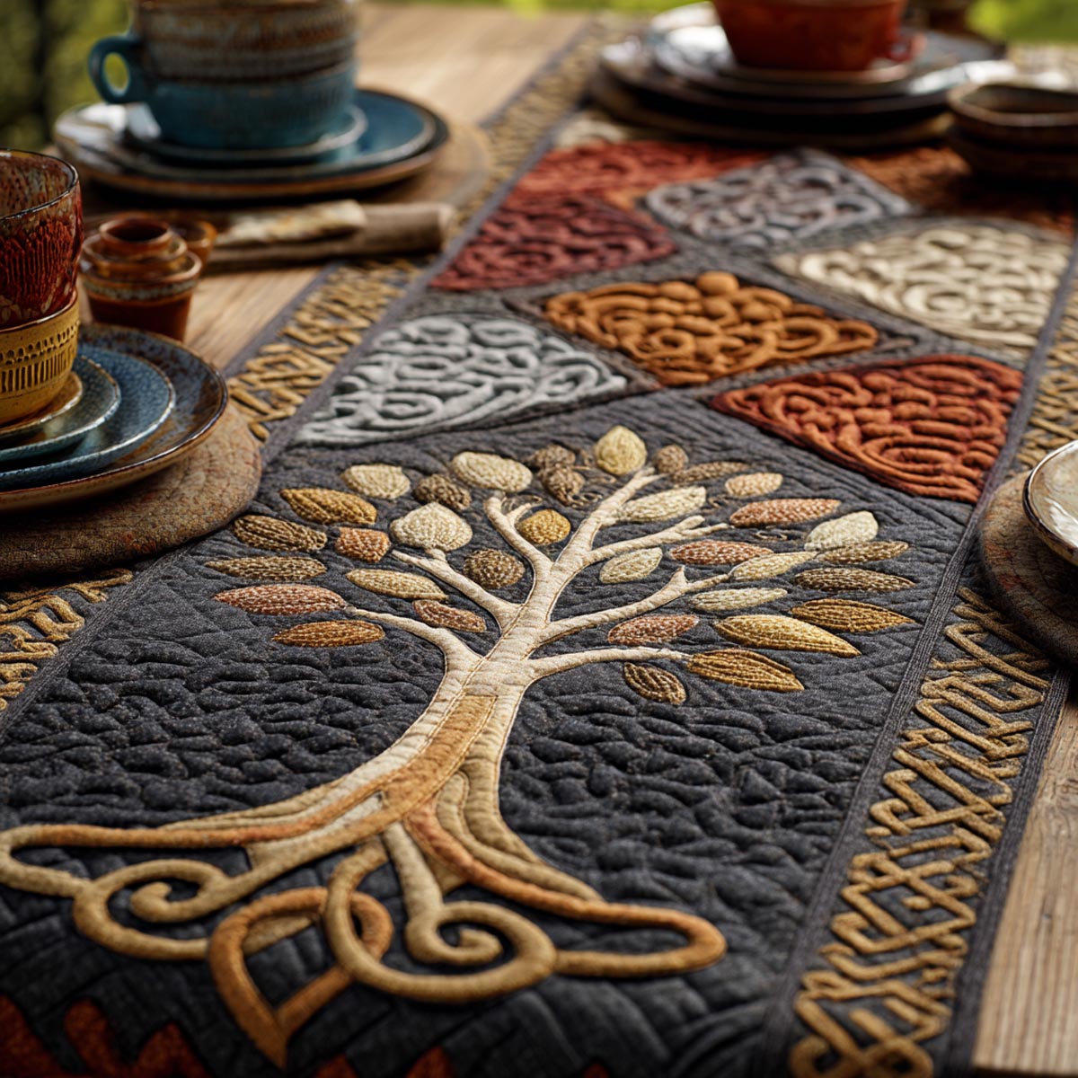 Rooted Life Quilted Table Runner NCU0DV1840