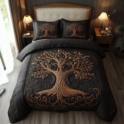 Rooted Spirit 3-Piece Quilted Bedding Set NCU0DV1593