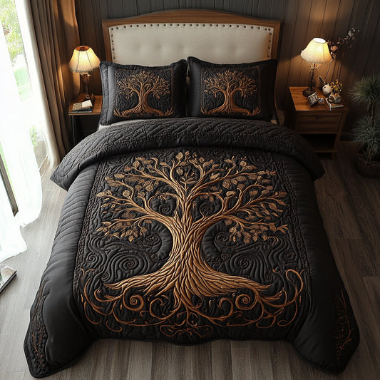 Rooted Spirit 3-Piece Quilted Bedding Set NCU0DV1593