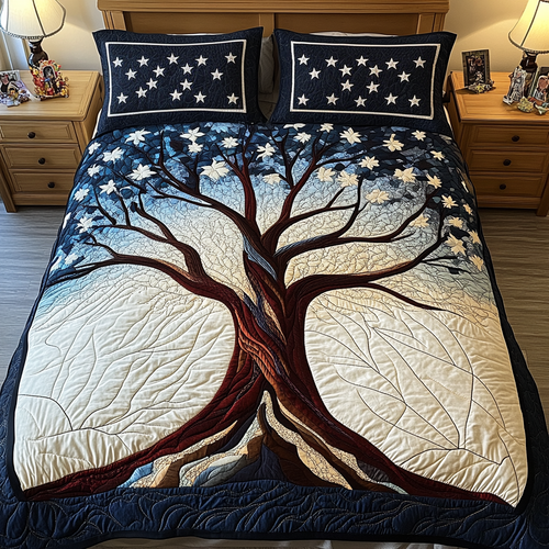 Roots and Branches 3-Piece Quilted Bedding Set NCU0DK2462