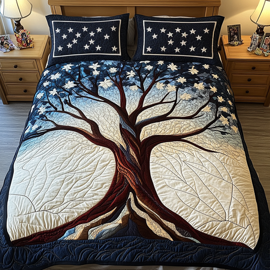 Roots and Branches 3-Piece Quilted Bedding Set NCU0DK2462