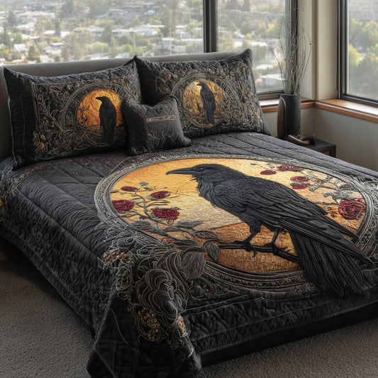 Rose Crow 3-Piece Quilted Bedding Set NCU0PVL910