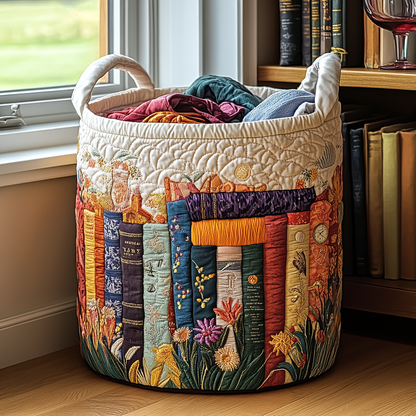 Rose Library Quilted Laundry Basket NCU0DDK832