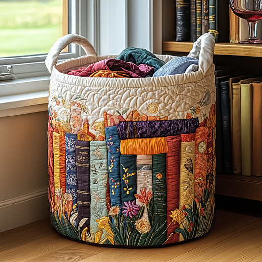 Rose Library Quilted Laundry Basket NCU0DDK832