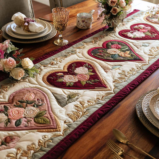Rose Serenity Quilted Table Runner NCU0DQQ0190