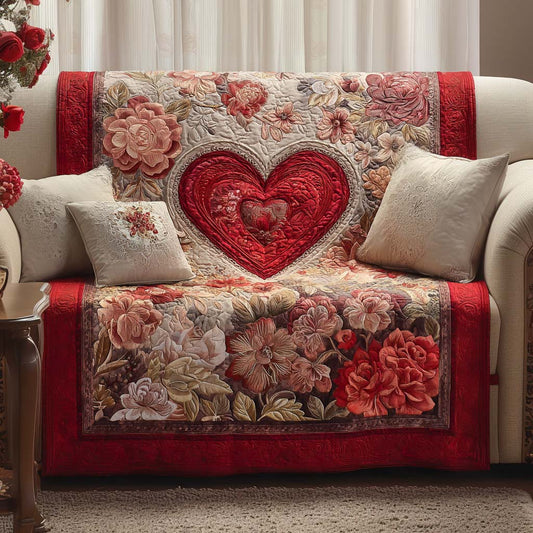 Rosy Heart Quilted Blanket NCU0NXD1268