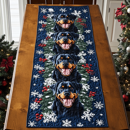 Rottweiler Dream Quilted Table Runner NCU0DDK1535