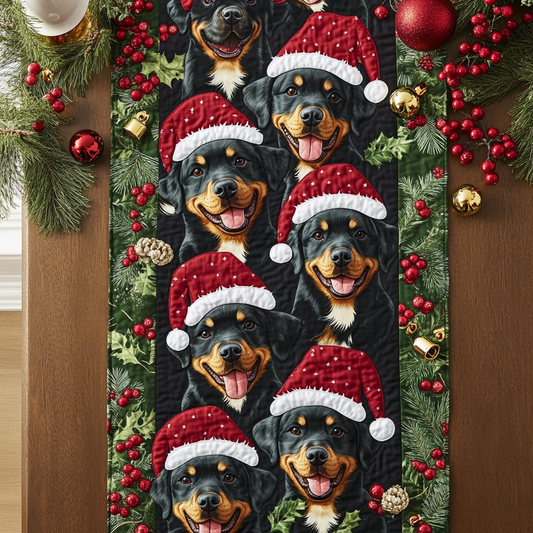 Rottweiler Joy Quilted Table Runner NCU0DDK1534