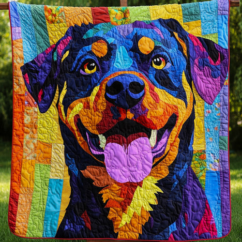 Rottweiler Pride Quilted Blanket NCU0NNT647