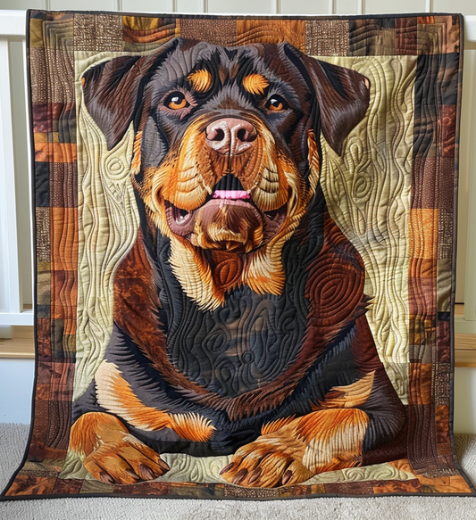 Rottweiler Strength Quilted Blanket NCU0DV2020