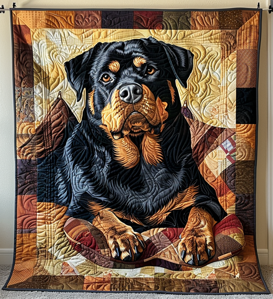 Rottweiler Watch Quilted Blanket NCU0DV2023