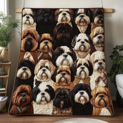 Royal Shih Tzu Quilted Blanket NCU0DK450