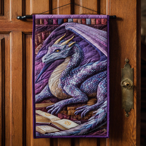 Royal Amethyst Dragon Quilted Door Banner NCU0DV1494