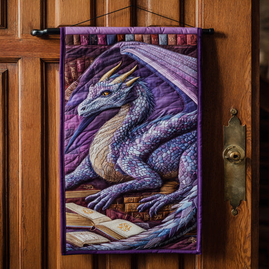 Royal Amethyst Dragon Quilted Door Banner NCU0DV1494