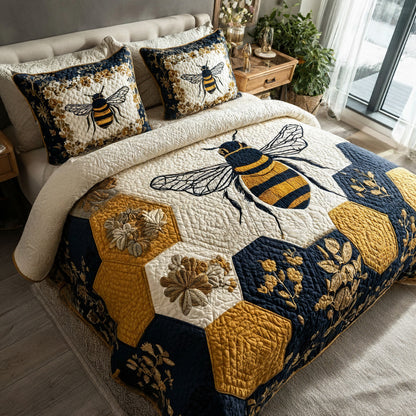 Royal Bee 3-Piece Quilted Bedding Set NCU0HNH298