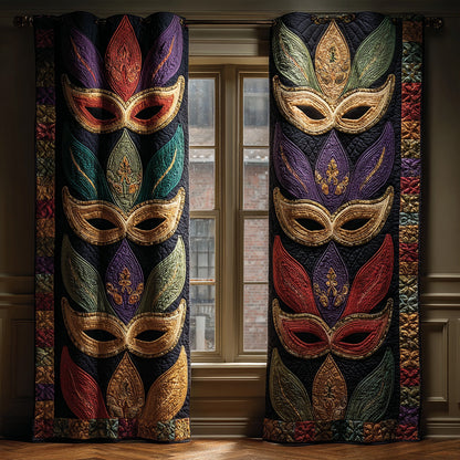 Royal Carnival Mask Quilted Curtains NCU0LDH158