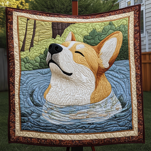 Royal Corgi Charm Quilted Blanket NCU0DK1402