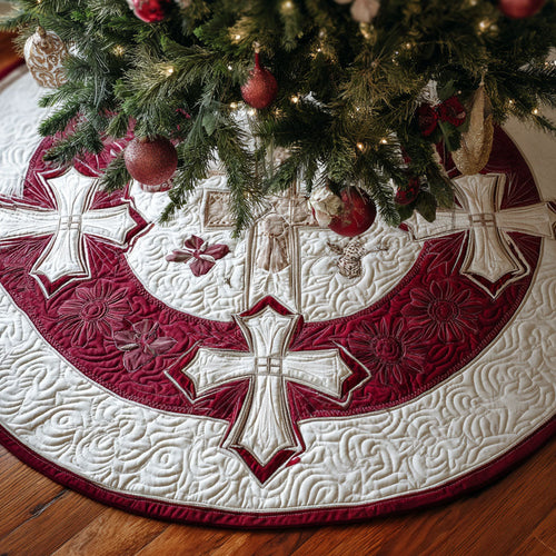 Royal Faith Christmas Quilted Tree Skirt NCU0PTT2214