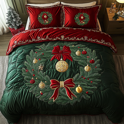 Royal Holiday Charm 3-Piece Quilted Bedding Set NCU0DK2551