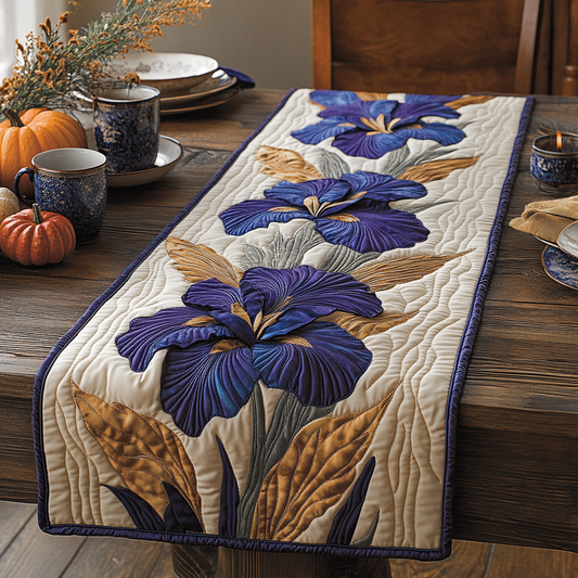 Royal Iris Quilted Table Runner NCU0NXD280