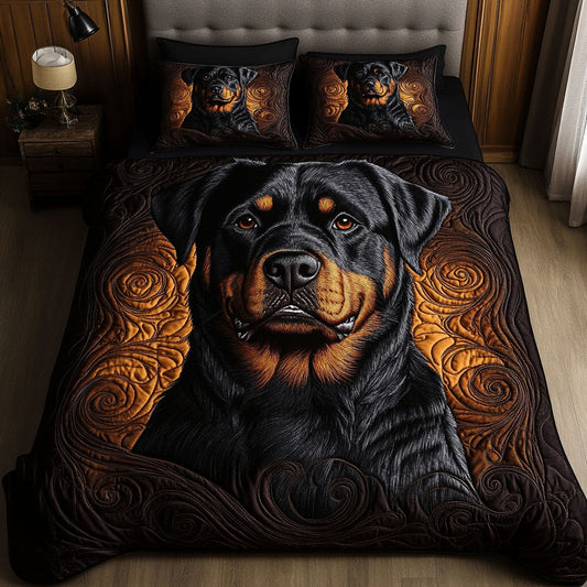 Royal Rottie 3-Piece Quilted Bedding Set NCU0NNT633