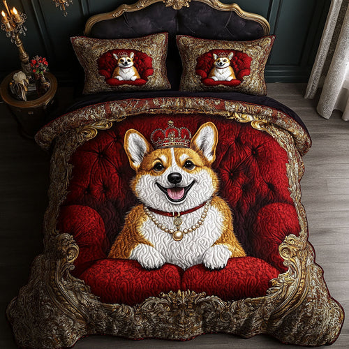 Royal Throne 3-Piece Quilted Bedding Set NCU0NNT695