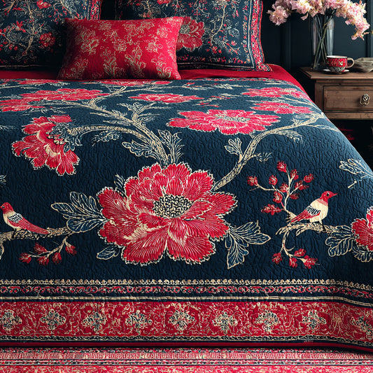 Ruby Garden Quilted Blanket NCU0LDH708