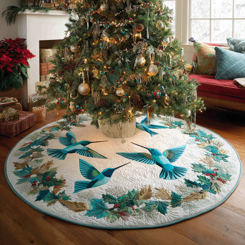 Ruby Shimmer Christmas Quilted Tree Skirt NCU0DV1342