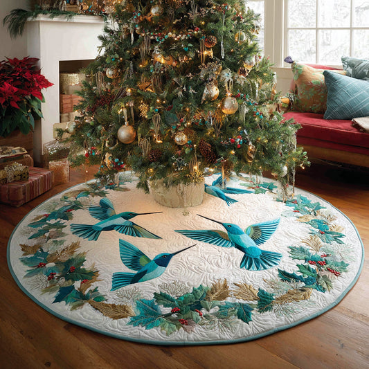 Ruby Shimmer Christmas Quilted Tree Skirt NCU0DV1342