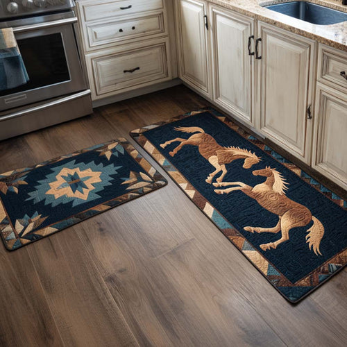 Running Horses Kitchen Area Rug NCU0NT10845