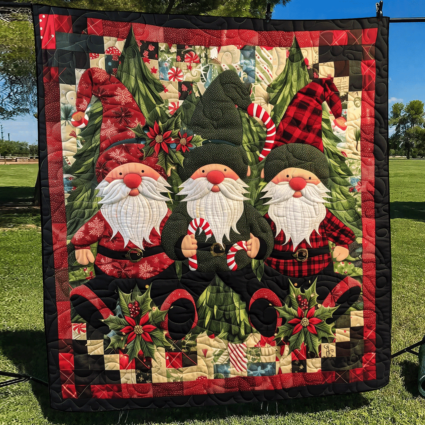 Rustic Gnome Quilted Blanket NCU0TH1041