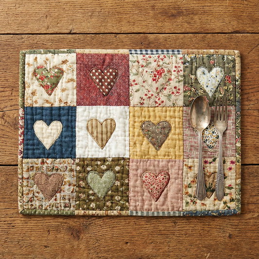 Rustic Heart Lane Quilted Placemat NCU0NNT2844