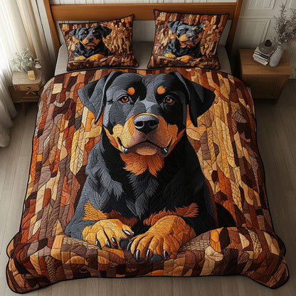 Rustic Alpha 3-Piece Quilted Bedding Set NCU0NNT658