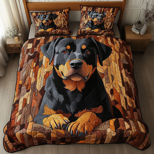 Rustic Alpha 3-Piece Quilted Bedding Set NCU0NNT658