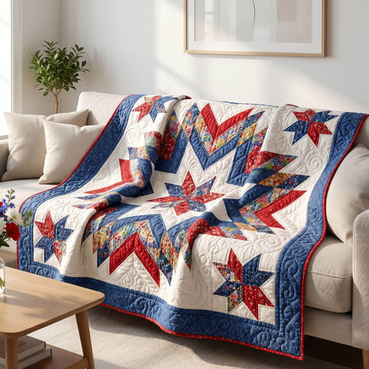 Rustic Americana Quilted Blanket NCU0NTD1963