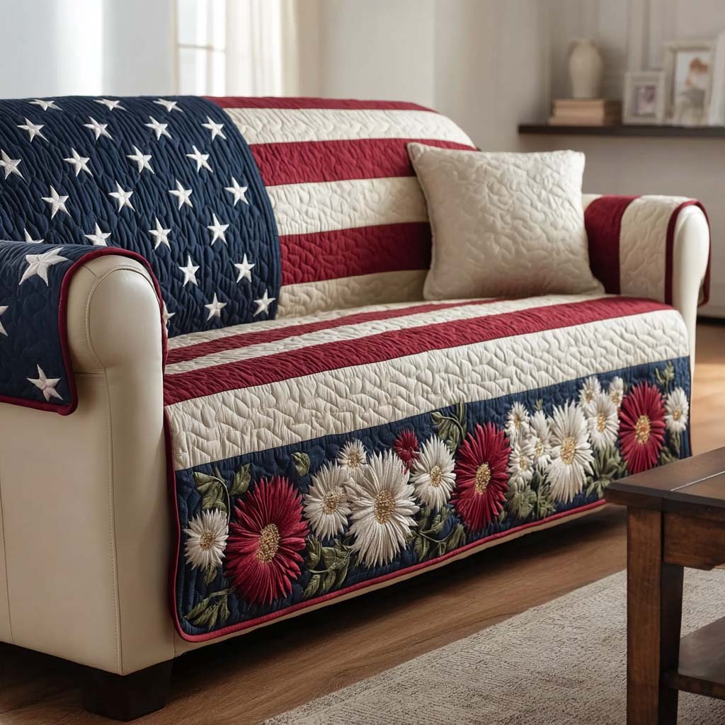 Rustic Anthem Quilted Sofa Cover NCU0HNH957
