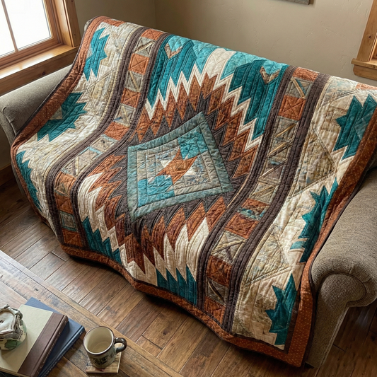 Rustic Arrow Diamond Quilted Blanket NCU0NXD1203
