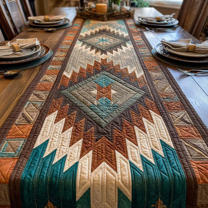 Rustic Arrow Diamond Quilted Table Runner NCU0NXD1203