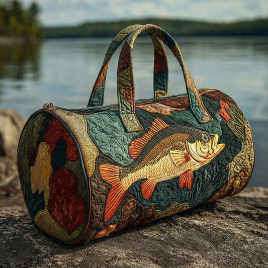 Rustic Bass Trail Quilted Duffle Bag NCU0LDH581