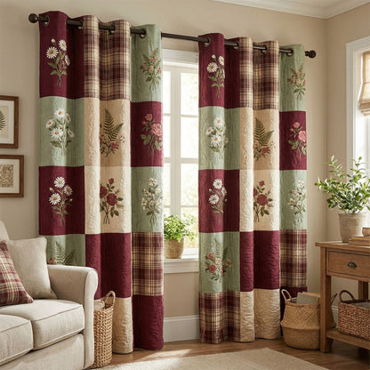 Rustic Berry Quilted Curtains NCU0NTV990
