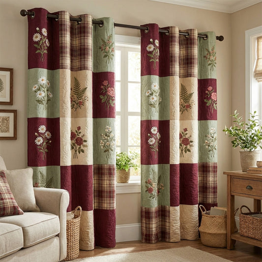 Rustic Berry Quilted Curtains NCU0NTV990