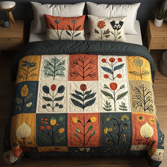 Rustic Blocks 3-Piece Quilted Bedding Set NCU0PTT570