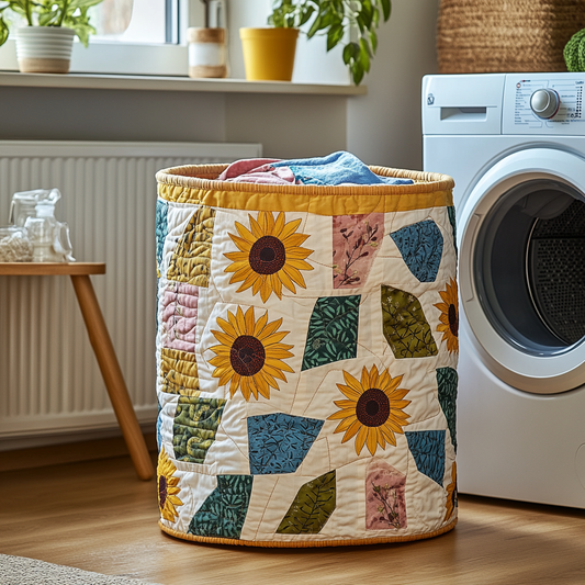 Rustic Bloom Quilted Laundry Basket NCU0DDK531