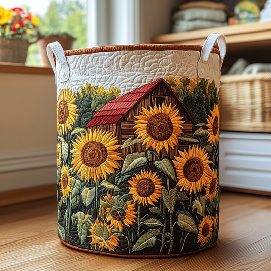 Rustic Bloom Quilted Laundry Basket NCU0DDK795