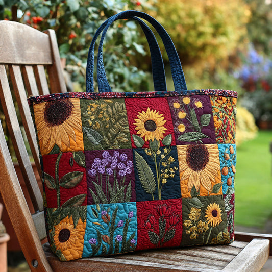 Rustic Bloom Quilted Tote Bag NCU0PTT1783