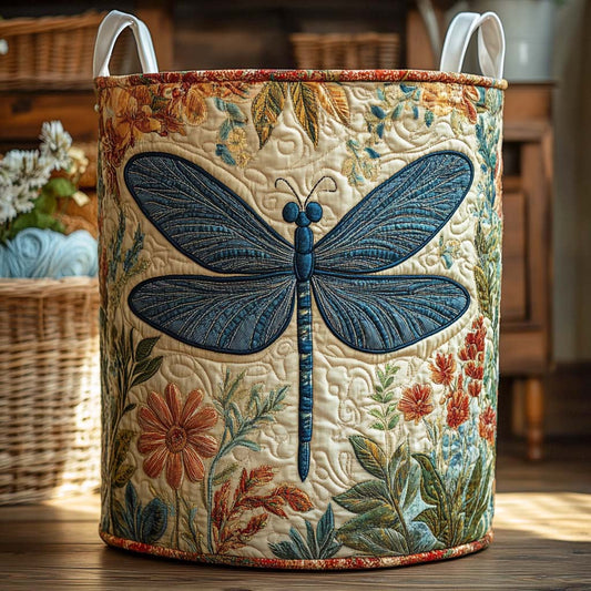 Rustic Blue Serenity Quilted Laundry Basket NCU0NXD823