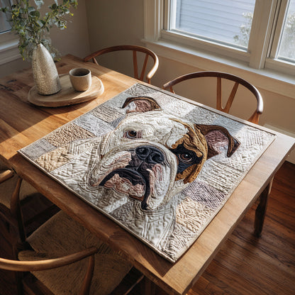 Rustic Bulldog Quilted Table Topper NCU0HNH054