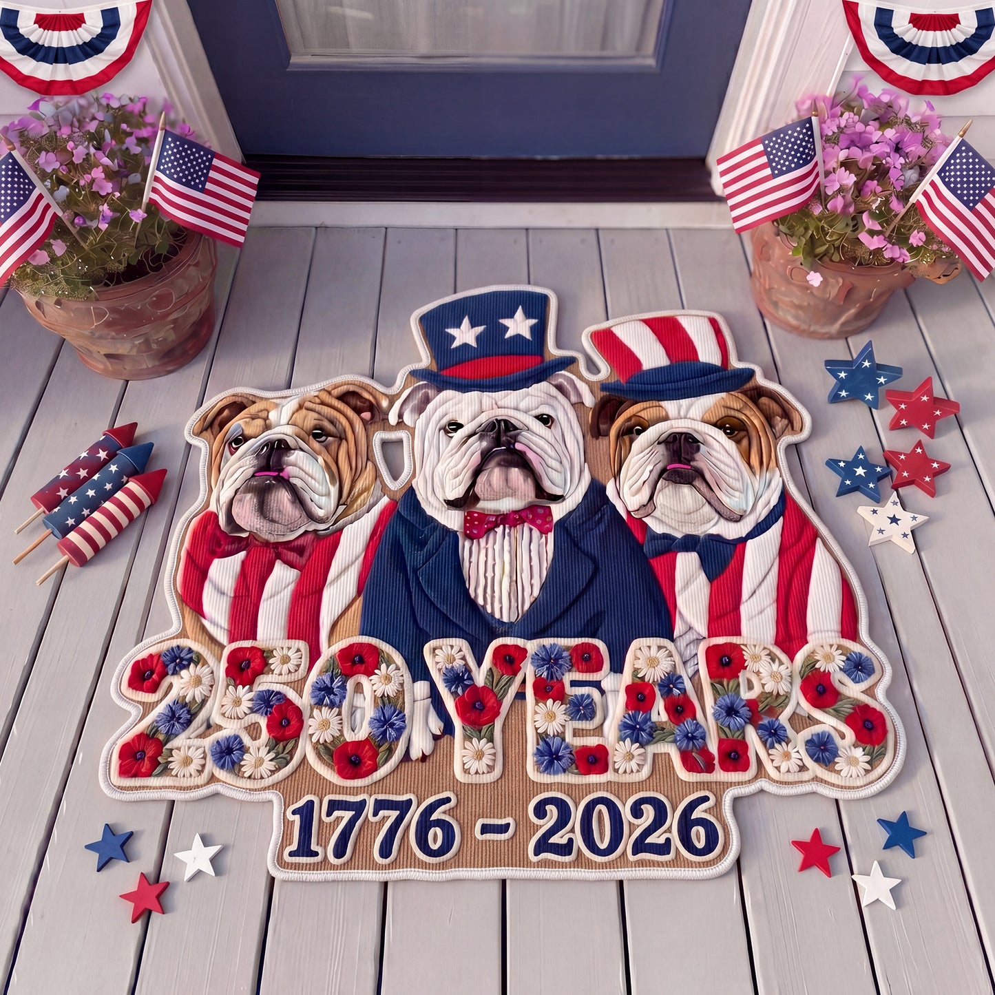 Rustic Celebration Custom Shape Doormat NCU0PTT3087
