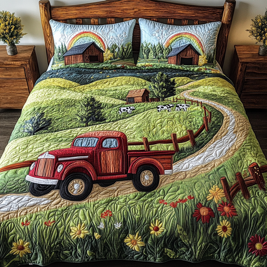 Rustic Charm 3-Piece Quilted Bedding Set NCU0NVH293