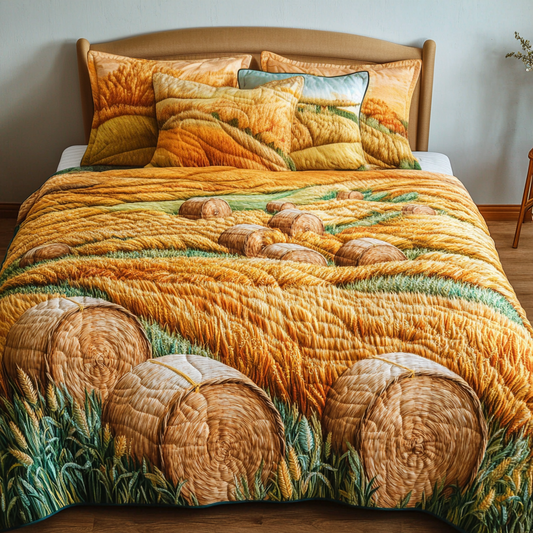 Rustic Charm 3-Piece Quilted Bedding Set NCU0NVH395